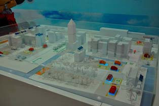 日产 EV与近未来城市共存的模型